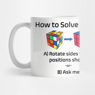 How to Solve a Cube - Rubik's Cube Inspired Design Mug